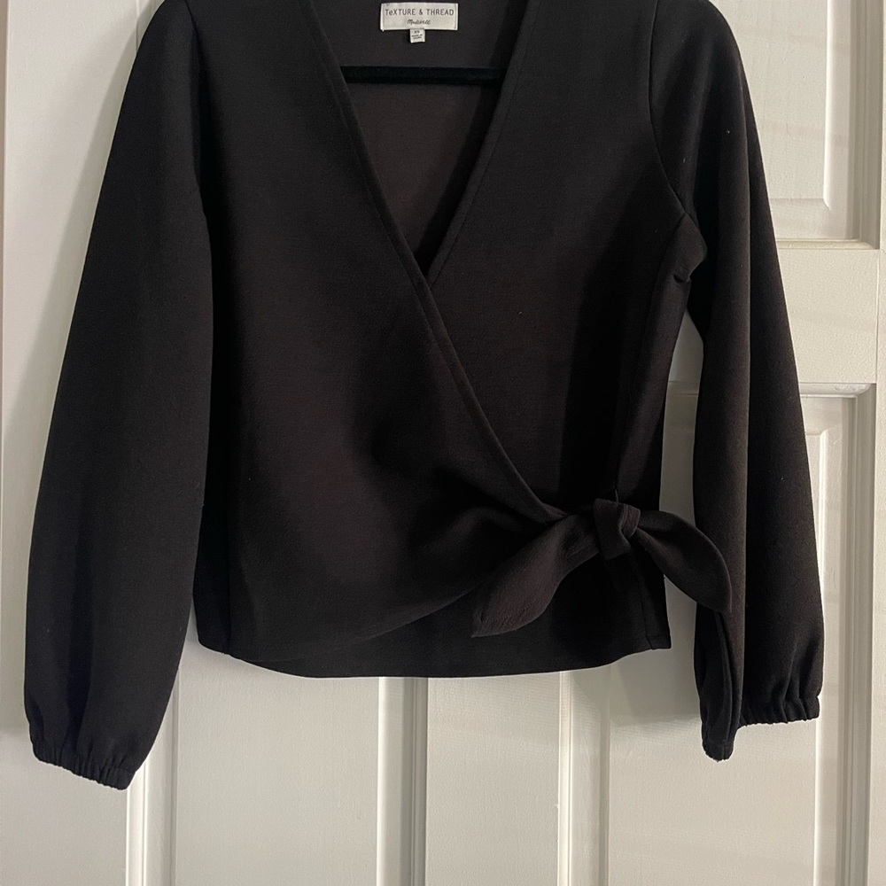Black Wrap Top